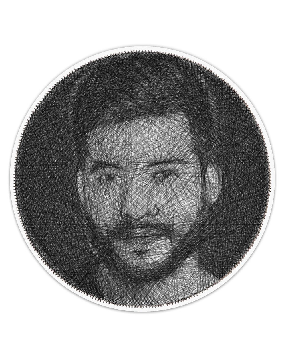 Personalized Thread Portrait Art Round Shape