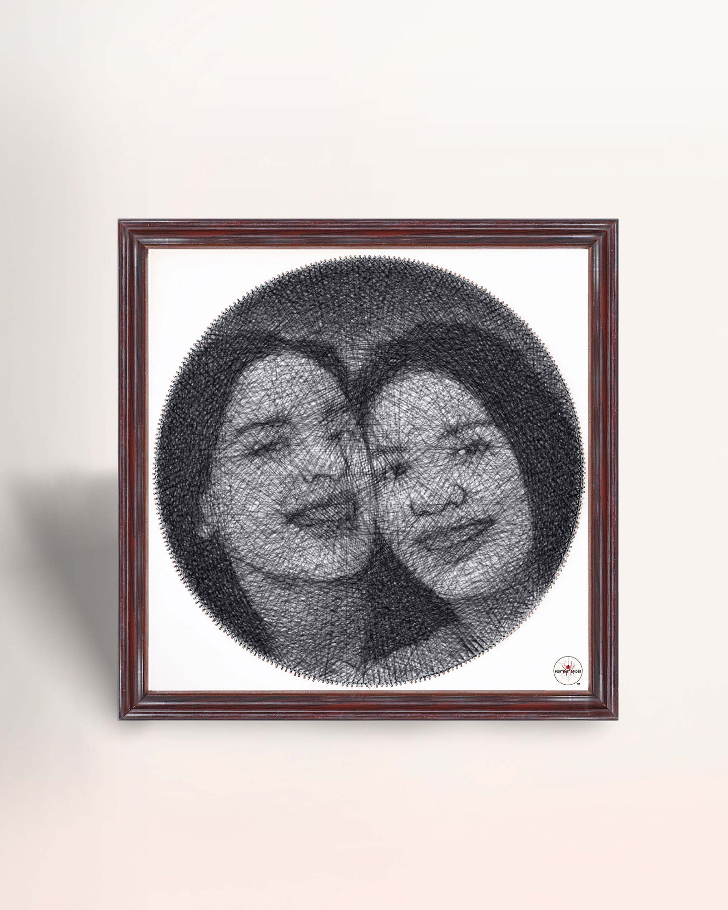 Couple face personalized thread portrait art