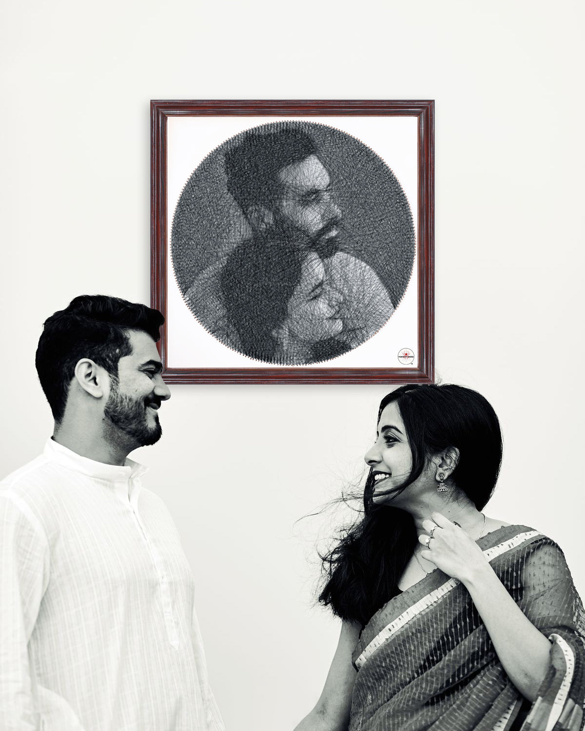 Couple String Art Portrait : Handmade Custom Gift - PortraitSpider