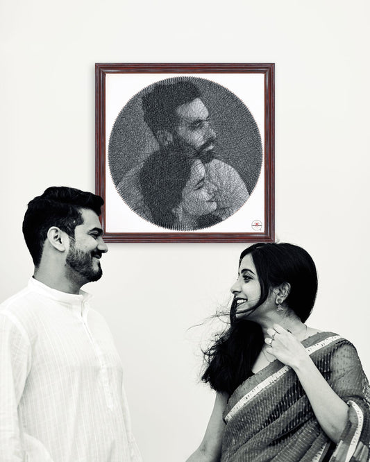 Couple String Art Portrait : Handmade Custom Gift - PortraitSpider