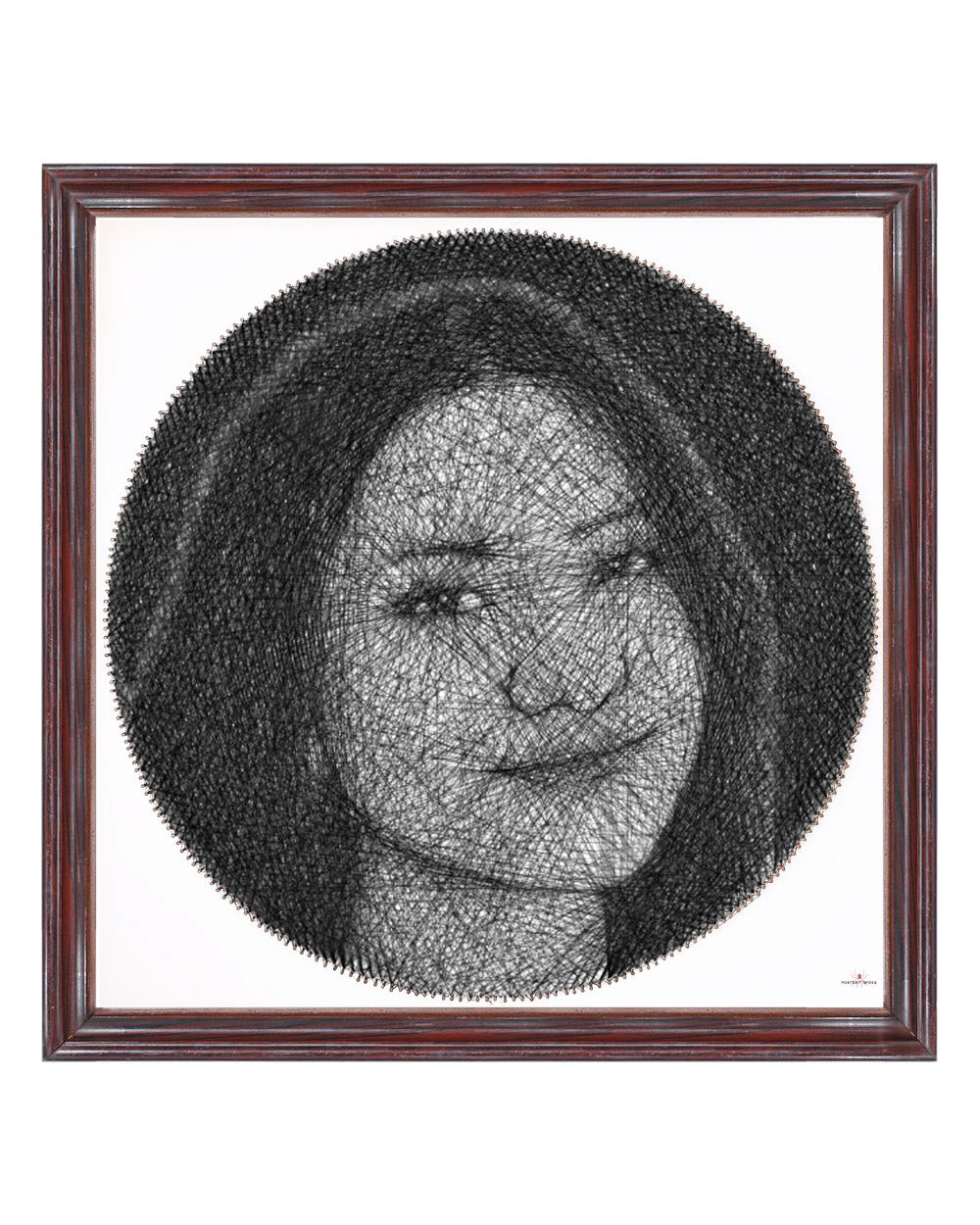 Personalized Thread Portrait Art Framed Square Shape