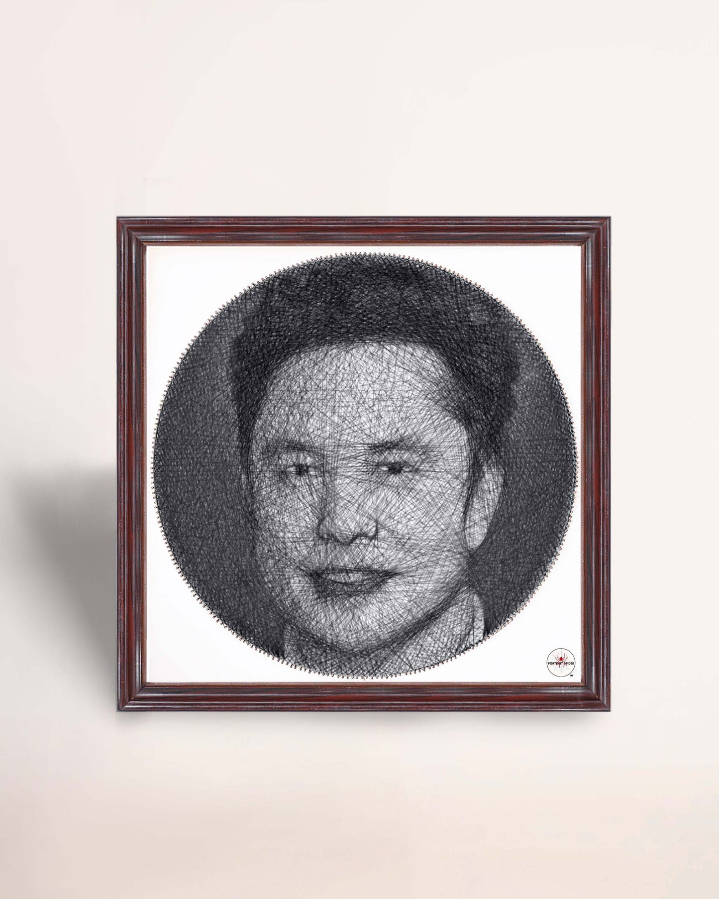 Personalized Thread Portrait Art Framed Square Shape